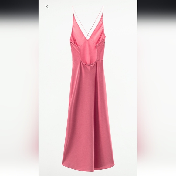BNWT! Zara satin slip dress with criss-cross back - Picture 5 of 7